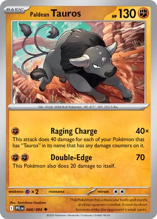 Paldean Tauros (048/094) [Phantasmal Flames]