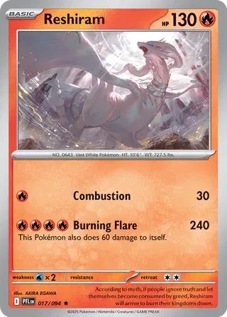 Reshiram (017/094) [Phantasmal Flames]