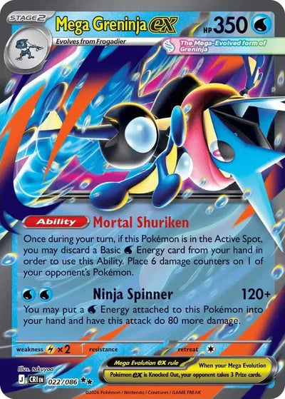 Mega Greninja ex (022/086) [Chaos Rising]