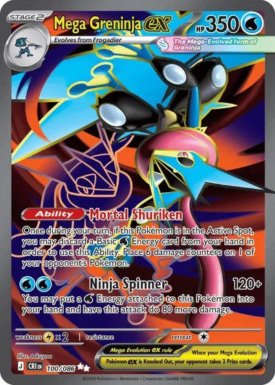 Mega Greninja ex (100/086) [Chaos Rising]