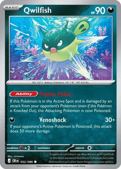 Qwilfish (052/086) [Chaos Rising]