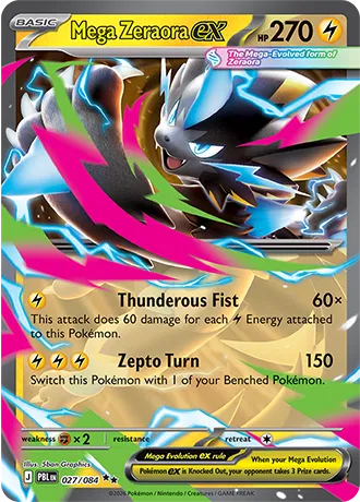 Mega Zeraora ex (027/084) [Pitch Black]