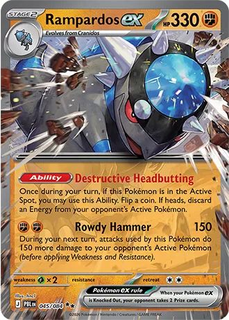 Rampardos ex (045/084) [Pitch Black]
