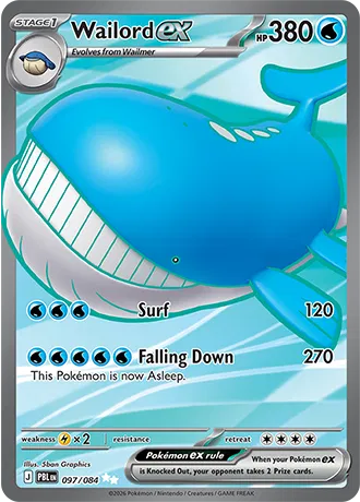 Wailord ex (097/084) [Pitch Black]